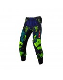 Pantaloni LEATT 5.5 IKS Jungle - Negru/Albastru/Verde fluor