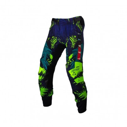 Pantaloni LEATT 5.5 IKS Jungle - Negru/Albastru/Verde fluor