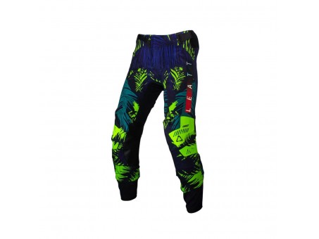 Pantaloni LEATT 5.5 IKS Jungle - Negru/Albastru/Verde fluor