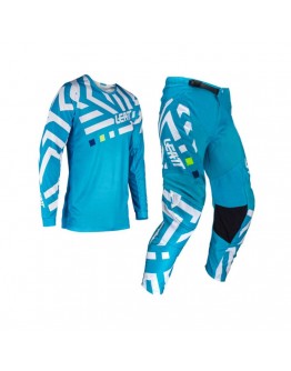 Set LEATT Moto Ride Kit 3.5 (Tricou + Pantaloni) - Albastru/Alb