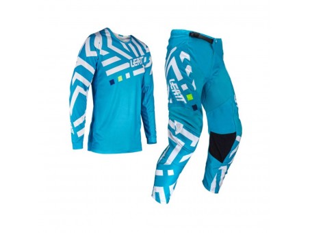 Set LEATT Moto Ride Kit 3.5 (Tricou + Pantaloni) - Albastru/Alb