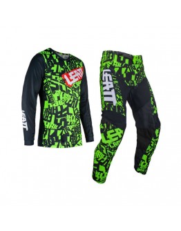 Set LEATT Moto Ride Kit 3.5 (Tricou + Pantaloni) - Negru/Galben fluor