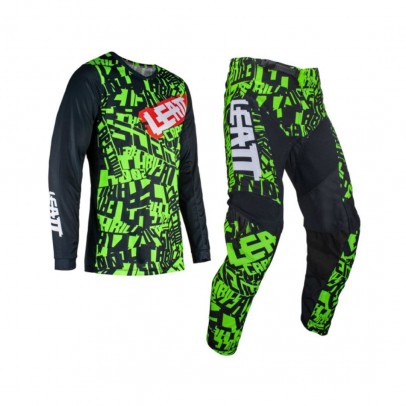 Set LEATT Moto Ride Kit 3.5 (Tricou + Pantaloni) - Negru/Galben fluor