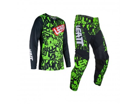 Set LEATT Moto Ride Kit 3.5 (Tricou + Pantaloni) - Negru/Galben fluor