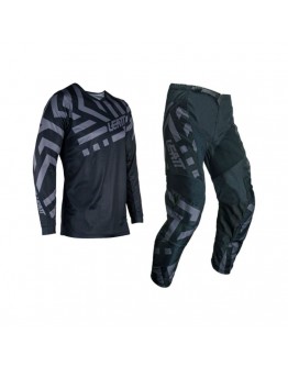 Set Copii LEATT Moto Ride Kit 3.5 MINI (Tricou + Pantaloni) - Negru/Gri