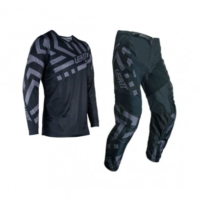 Set Copii LEATT Moto Ride Kit 3.5 MINI (Tricou + Pantaloni) - Negru/Gri