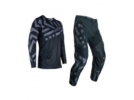 Set Copii LEATT Moto Ride Kit 3.5 MINI (Tricou + Pantaloni) - Negru/Gri