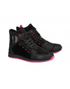 Ghete moto Urban femei All Season Ixon model Freaky WP LS 100% waterproof - Negru/Fuchsia (roz)