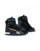 Ghete moto Roadster femei All Season Ixon model Bull 2 WP LS - Negru/Alb/Auriu