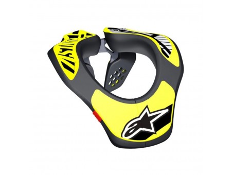 Protectie de gat pentru copii ALPINESTARS - Negru/Galben fluo