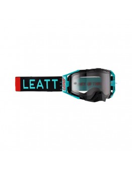 Ochelari cross-enduro LEATT Velocity 6.5 GOGGLE  FUEL LIGHT GRAY 58% - Negru/Albastru