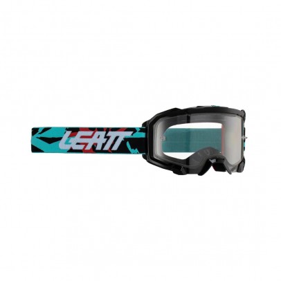 Ochelari cross-enduro LEATT Velocity 4.5 GOGGLE FUEL CLEAR 83% - Negru/Albastru/Rosu