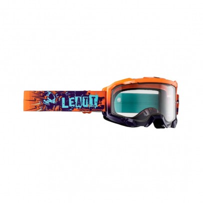 Ochelari cross- enduro LEATT Velocity 4.5 GOGGLE ORANGE CLEAR 83% - Albastru/Portocaliu fluor