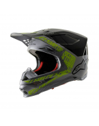 Casca cross-enduro Alpinestars Supertech S-M8 TRIPLE - Negru/Gri/Verde