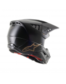 Casca cross-enduro Alpinestars Supertech S-M5 SOLID  - Negru mat/Maro