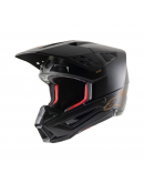 Casca cross-enduro Alpinestars Supertech S-M5 SOLID  - Negru mat/Maro