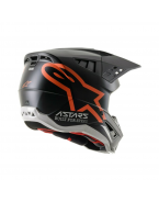 Casca cross-enduro Alpinestars Supertech S-M5 COMPASS - Negru/Portocaliu