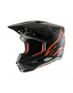 Casca cross-enduro Alpinestars Supertech S-M5 COMPASS - Negru/Portocaliu