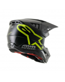 Casca cross-enduro Alpinestars Supertech S-M5 COMPASS - Negru/Galben fluor