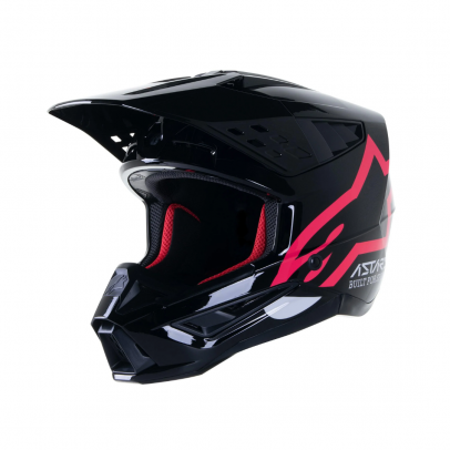 Casca cross-enduro Alpinestars Supertech S-M5 COMPASS  - Negru/Roz