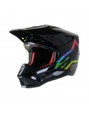 Casca cross-enduro Alpinestars Supertech S-M5 COMPASS - Negru/Multicolor