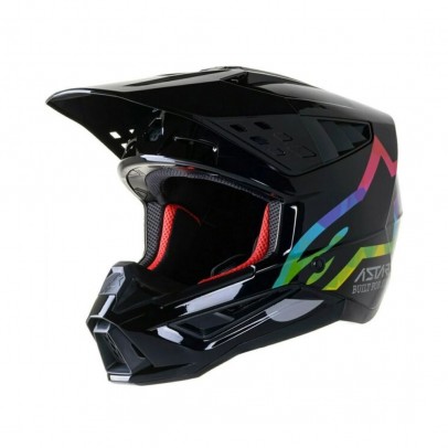 Casca cross-enduro Alpinestars Supertech S-M5 COMPASS - Negru/Multicolor