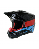 Casca cross-enduro Alpinestars Supertech S-M5 BOND - Negru/Rosu/Albastru