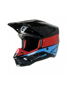 Casca cross-enduro Alpinestars Supertech S-M5 BOND - Negru,Rosu,Albastru