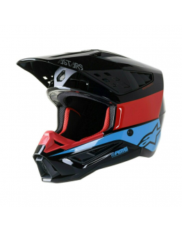 Casca cross-enduro Alpinestars Supertech S-M5 BOND - Negru/Rosu/Albastru