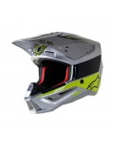 Casca cross-enduro Alpinestars Supertech S-M5 BOND - Negru/Argintiu/Galben