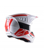 Casca cross-enduro Alpinestars Supertech S-M5 BOND - Alb/Rosu