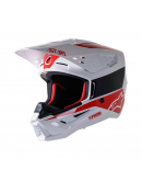 Casca cross-enduro Alpinestars Supertech S-M5 BOND - Alb/Rosu