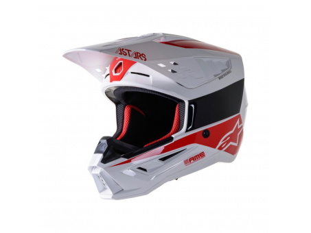 Casca cross-enduro Alpinestars Supertech S-M5 BOND - Alb/Rosu