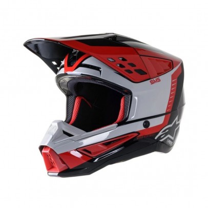 Casca cross-enduro Alpinestars Supertech S-M5 BEAM - Negru/Gri/Rosu