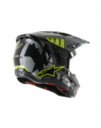 Casca cross-enduro Alpinestars Supertech S-M5 ROVER -  Negru/Galben fluor/Gri inchis