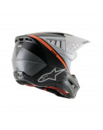 Casca cross-enduro Alpinestars Supertech S-M5 RAYON - Negru/Portocaliu/Alb