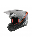 Casca cross-enduro Alpinestars Supertech S-M5 RAYON - Negru/Portocaliu/Alb