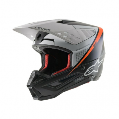 Casca cross-enduro Alpinestars Supertech S-M5 RAYON - Negru/Portocaliu/Alb