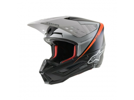 Casca cross-enduro Alpinestars Supertech S-M5 RAYON - Negru/Portocaliu/Alb