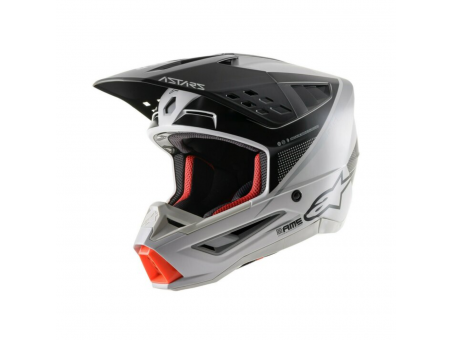 Casca cross-enduro Alpinestars Supertech S-M5 RAYON - Gri/Negru