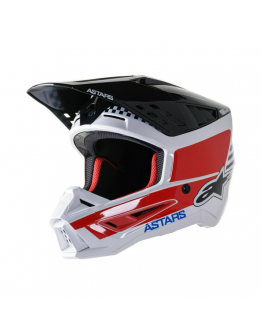 Casca cross-enduro Alpinestars Supertech S-M5 SPEED - Negru/Alb/Rosu