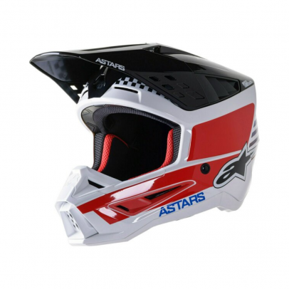 Casca cross-enduro Alpinestars Supertech S-M5 SPEED - Negru/Alb/Rosu