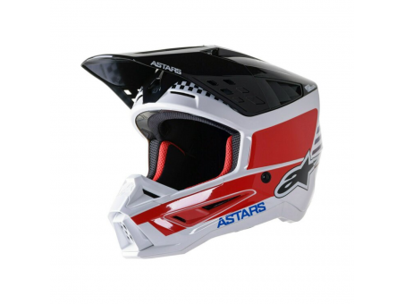 Casca cross-enduro Alpinestars Supertech S-M5 SPEED - Negru/Alb/Rosu