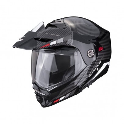 Casca flip-up touring/adventure SCORPION ADX-2 CAMINO - Negru/Argintiu/Rosu