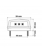 Lampa cu lumina alba pentru placuta de inmatriculare cu E-ion 3 SMD - Lampa