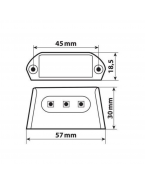 Lampa pentru placuta de inmatriculare cu E-ion 3 SMD 12V - Lampa V2