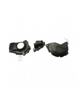 Kit protectii capac ambreiaj/alternator POLISPORT - cu capac pompa apa YAMAHA YZ 450F '15300001) - Negru