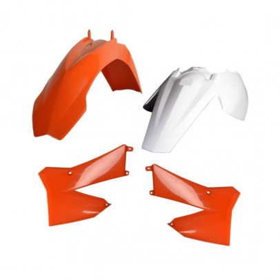 Kit accesorii carena din plastic KTM SX 85 - Alb/Portocaliu