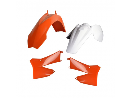 Kit accesorii carena din plastic KTM SX 85 - Alb/Portocaliu