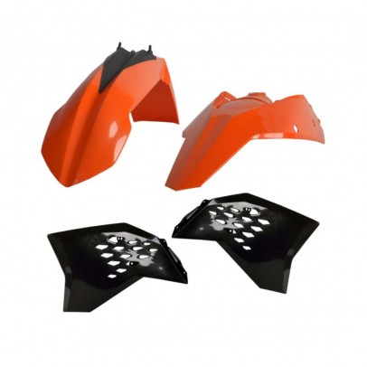 Kit accesorii carena din plastic KTM SX, SX-F, XC50-525 - Negru/Portocaliu